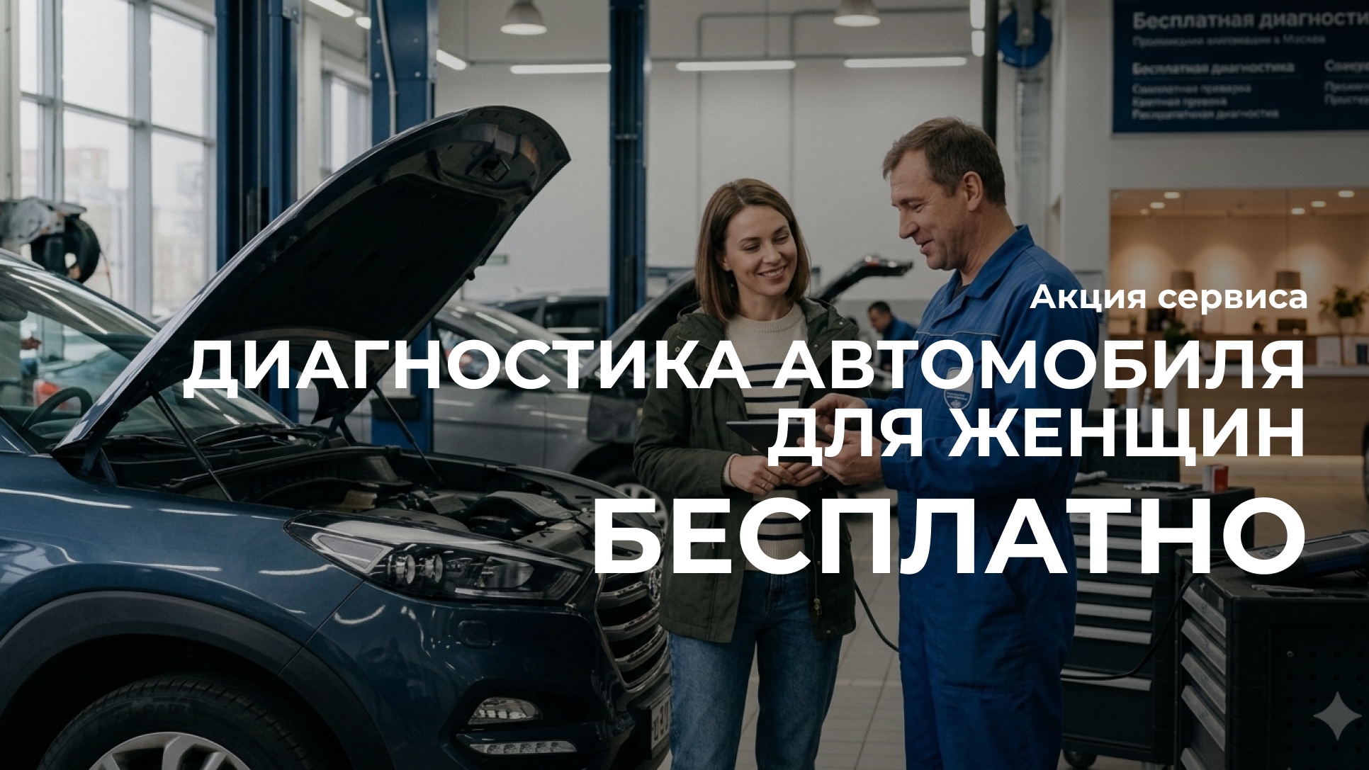 Бесплатная диагностика автомобиля для женщин